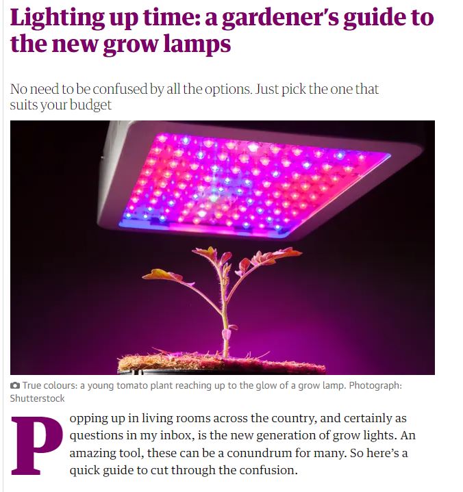 Lighting up time a gardener’s guide to the new grow lamps Mayhem UK